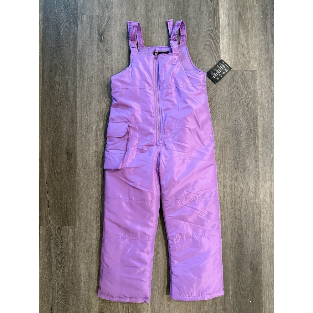 London Fog Snow Bib Girls Size 7-8 Purple